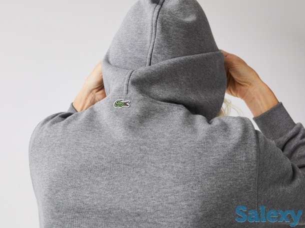 Женская флисовая худи lacoste свободного кроя с принтом, фотография 5