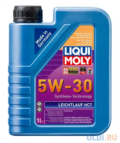Нс-синтетическое моторное масло liquimoly leichtlauf hc 7 5w30 1 л 8541, фотография 1