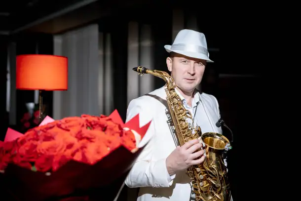 Саксофонист, саксофон, фотография 2