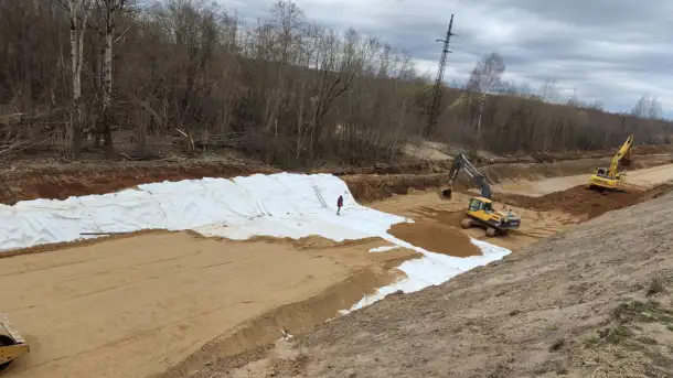 Геоспан ТНПЭ от 10050кН до 1200100 кН Тканый геотекстиль из прочных полиэфирных нитей, фотография 4