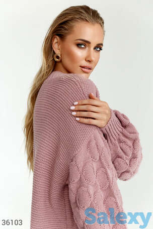 Свободный кардиган трендового пудрового оттенка, фотография 1