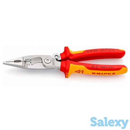 Электромонтажные плоскогубцы 6 в 1 диэлектрические 1000v  200 мм knipex kn-1396200, фотография 3