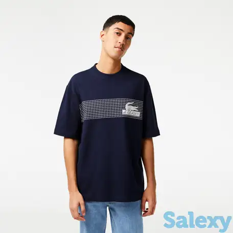 Мужская  футболка lacoste с круглым вырезом из органического хлопка, фотография 1