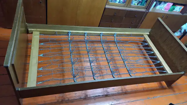 Кровать пр-во Германия, 3 матраса пружинные, сетка пружинная, фотография 3