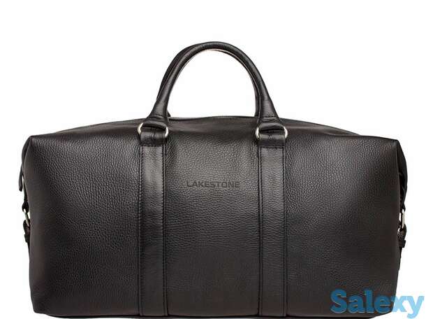 Кожаная дорожно-спортивная сумка pinecroft black, фотография 1