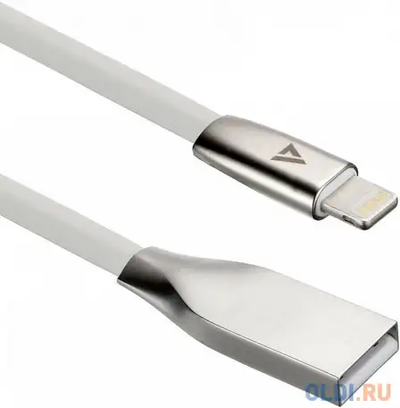 Кабель lightning 1.2м acd acd-u922-p5w плоский белый, фотография 1