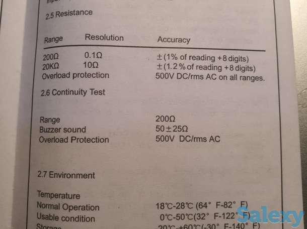 Токоизмерительные клещи мультиметр MT-266, фотография 5