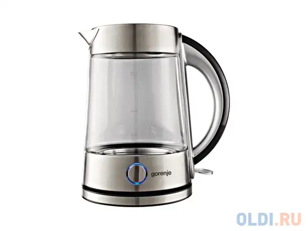 Чайник gorenje k17g 2200вт 1.7л металл стекло серебристый, фотография 1
