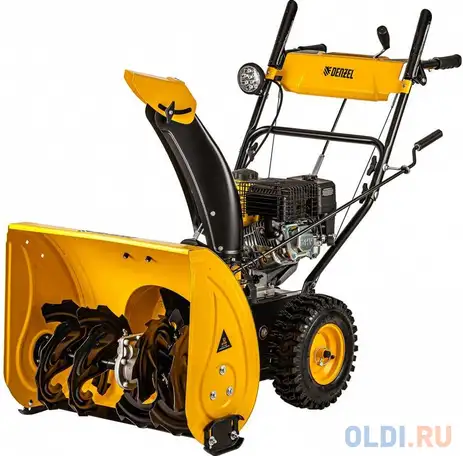 Бензиновая снегоуборочная машина sbm 610, 212cc, ручной старт, фара// denzel, фотография 1