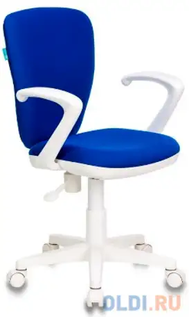 Кресло детское бюрократ kd-w10axsn/26-21 синий 26-21 (пластик белый), фотография 1