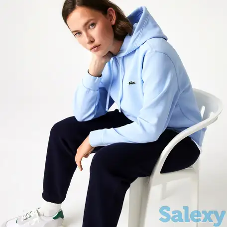 Женская худи lacoste loose fit с удобным карманом-кенгуру, фотография 1