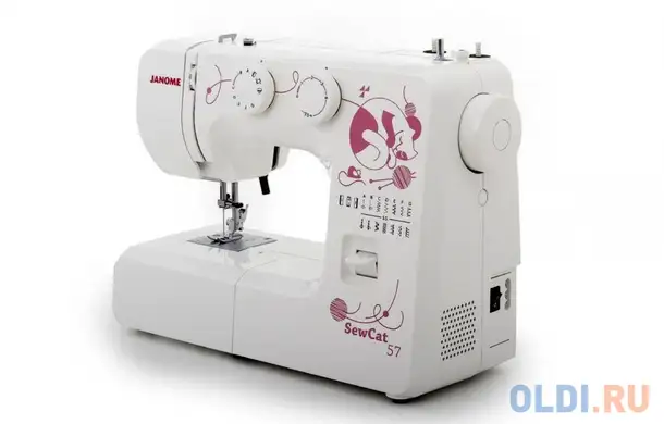 Швейная машина janome sew cat 57 белый/рисунок, фотография 1