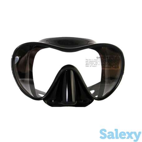 Маска marlin frameless duo black +просветленным стеклом, черная, фотография 1