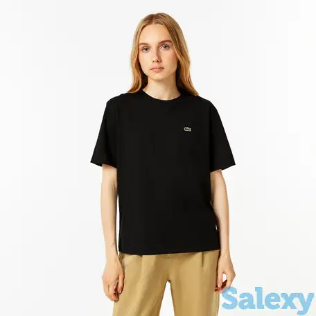 Женская футболка lacoste из хлопка премиум качества, фотография 1