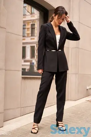 Черный брюки зауженного кроя, фотография 1