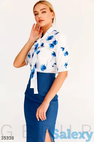 Шелковая цветочная блуза, фотография 1