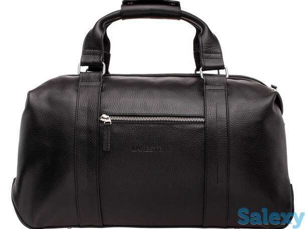 Кожаная дорожно-спортивная сумка woodstock black, фотография 1