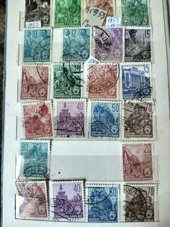 Продаю письменные марки ГДР 1953г.-1954г., фотография 3