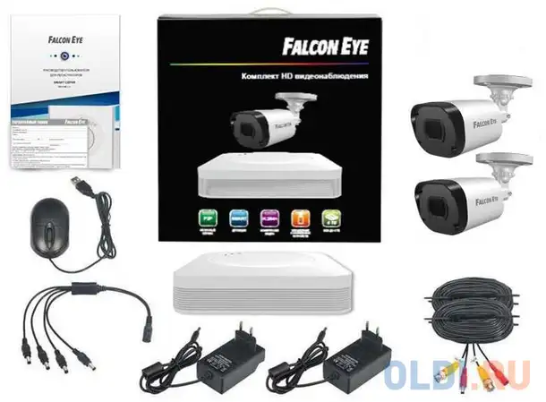 Falcon eye fe-104mhd kit light smart комплект видеонаблюдения 4-х канальный гибридный(ahd,tvi,cvi,ip, фотография 1