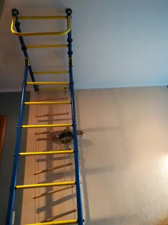 Стенка шведская гимнастическая металлическая, бу 1 год, в отличном состоянии, фотография 1