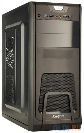 Корпус atx exegate cp-603 500 вт чёрный ex278393rus, фотография 1