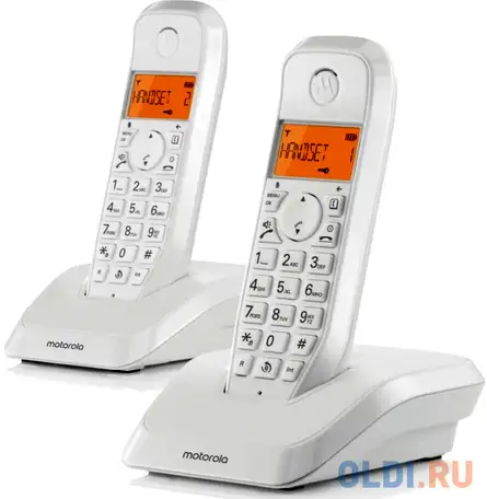 Р/телефон dect motorola s1202 белый, фотография 1