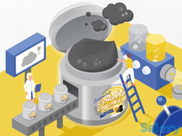 Пузырьковая маска для лица esthetic house esthetic formula carbonated bubble clay mask, фотография 2