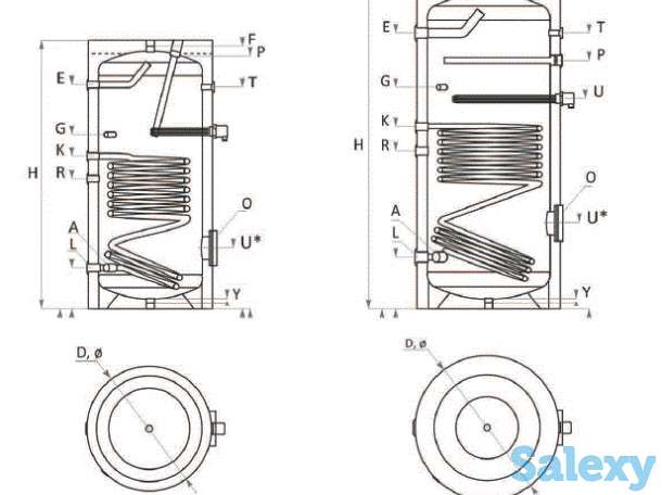 Бойлер косвенного нагрева Sunsystem SN 500 лит, фотография 3