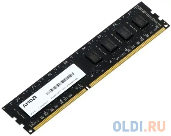 Оперативная память для компьютера amd r534g1601u1sl-u dimm 4gb ddr3 1600 mhz, фотография 1