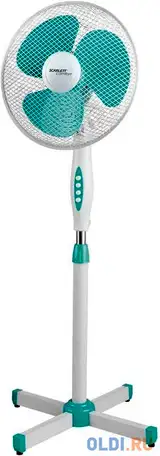 Вентилятор напольный scarlett sc-sf111b28 38вт скоростей:3 белый, фотография 1