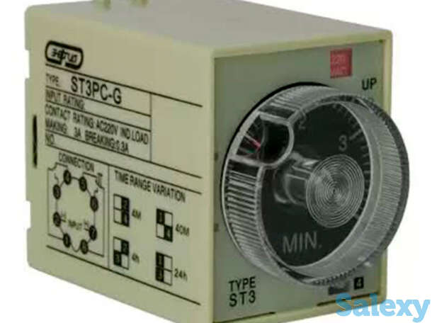 Реле времени 220V ST3PC-G (0.5-4min/40min/4h/24h) Энергия, фотография 1