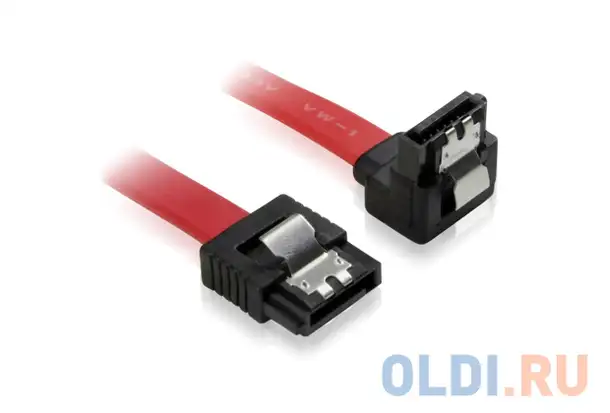 Кабель greenconnect sataiii - sataiii до 6gbps 0.5м угловой gc-st1041-0.5m, фотография 1