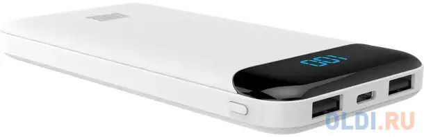 Внешний аккумулятор power bank 10000 мач perfeo pf_b4882 белый, фотография 1