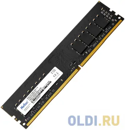 Оперативная память для компьютера netac ntbsd4p26sp-04 dimm 4gb ddr4 2666 mhz, фотография 1