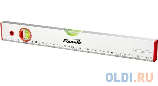 Уровень алюминиевый, 2000 мм, 2 глазка, линейка// sparta, фотография 1