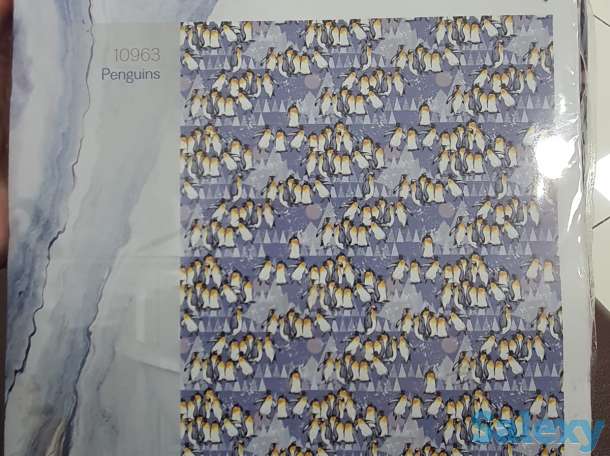 Шторки для душа и ванны, производство Турция, веселые пингвины, фотография 3