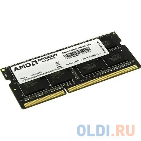 Оперативная память для ноутбука amd r5 entertainment series black so-dimm 8gb, фотография 1