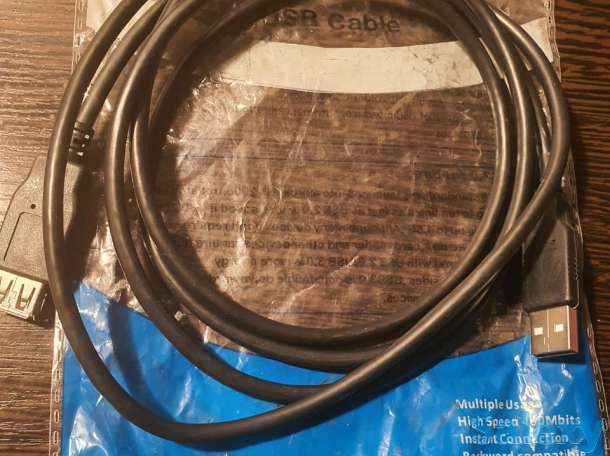 Кабель шнур USB удлинитель, 2.0, 30V, 2 метра, фотография 5