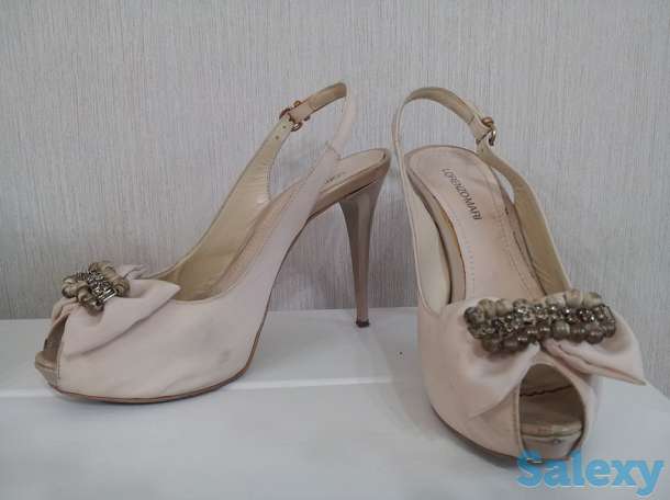 Туфли кремовые Lorenzo Mari (Италия), брошка, бант, недорого, фотография 4