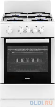 Газовая плита weissgauff wgs g4g01 w белый, фотография 1