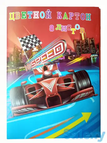 Набор цветного картона глянцев. 8л. А4, фотография 2