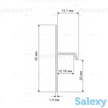 Теневой плинтус анодированный, фотография 4