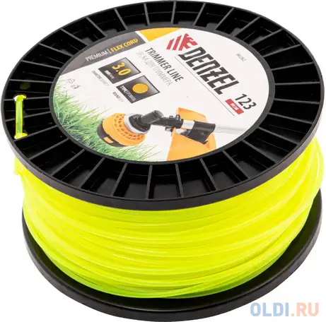 Леска для триммера круглая, 3,0мм х 123м, на din катушке flex, фотография 1