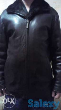 Кожанная дубленка с норковым воротником, фотография 1