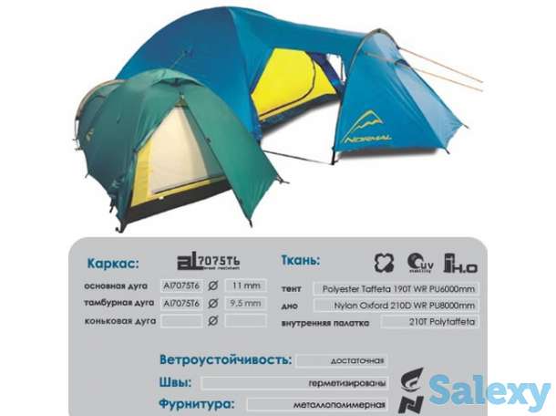 Палатка нормал трубадур 3 plus желтая, фотография 2