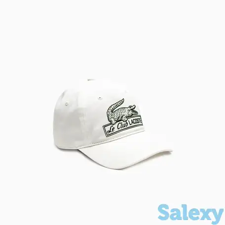 Женская зеленая кепка lacoste heritage с принтом, фотография 1