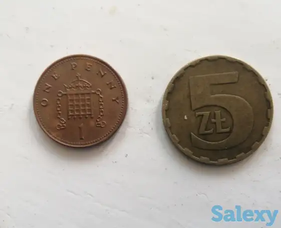 Продам 5 злотых 1984 года и 1 пенни Королевы 2007 год., фотография 3