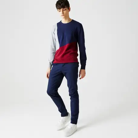 Мужские брюки lacoste slim fit из эластичного габардина, фотография 1