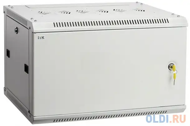 Шкаф монтажный itk linea w (lwr3-12u66-mf) 12u 600x600мм пер.дв.металл задн.дв.стал.лист 90кг, фотография 1
