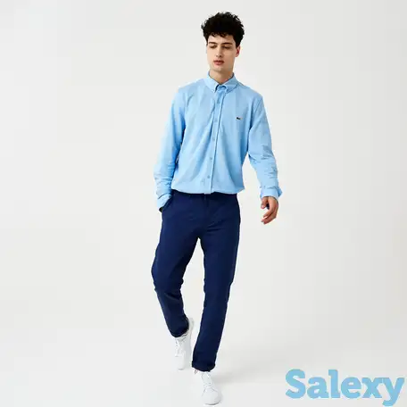 Мужские брюки чинос slim fit из хлопка и льна, фотография 1